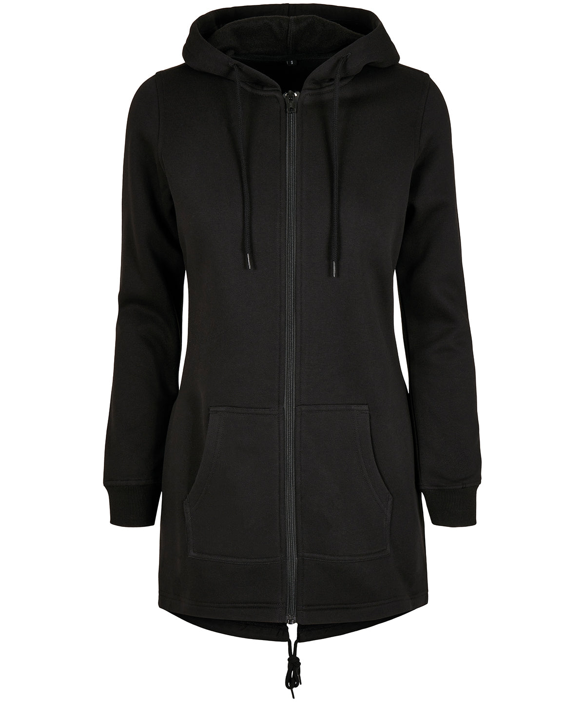 Build Your Brand BY148 Women's sweat parka in Black