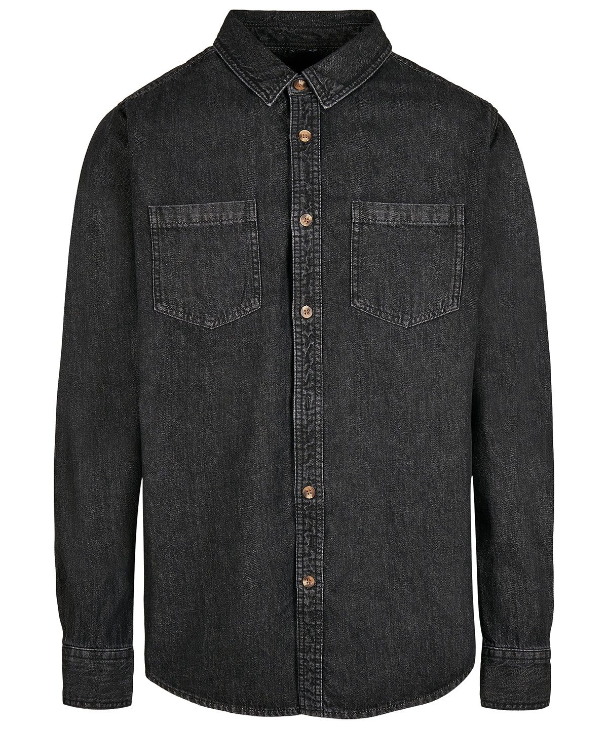 Build Your Brand BY152 Denim shirt in Black Washed