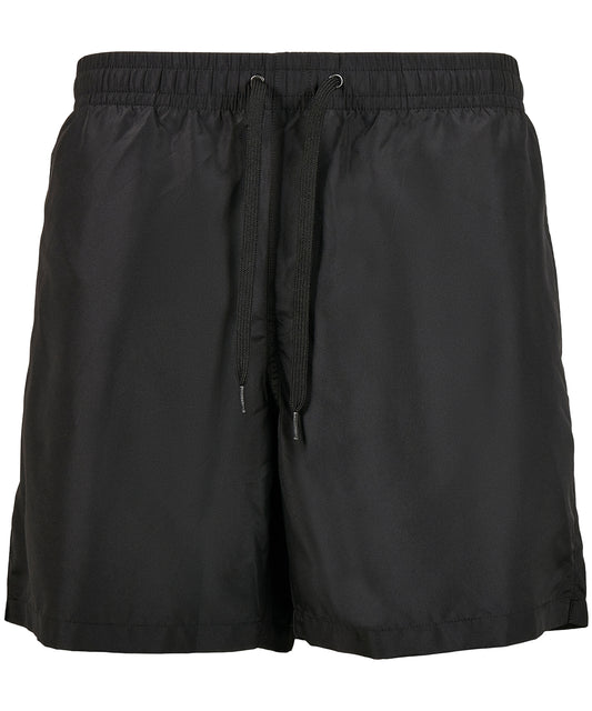 Build Your Brand BY153 Recycled swim shorts in Black