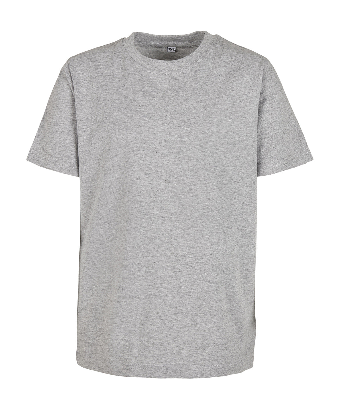 Build Your Brand BY158 Kids basic tee 2.0 in Heather Grey