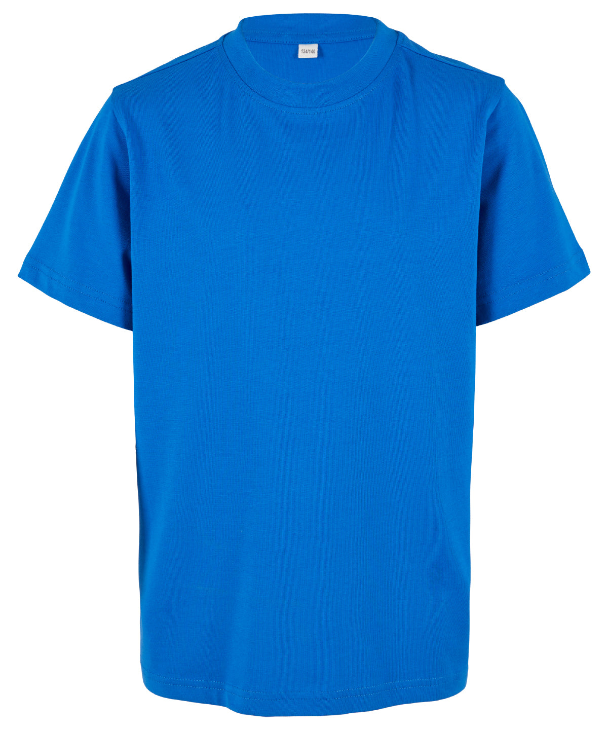 Build Your Brand BY186 Organic kids basic tee in Intense Blue