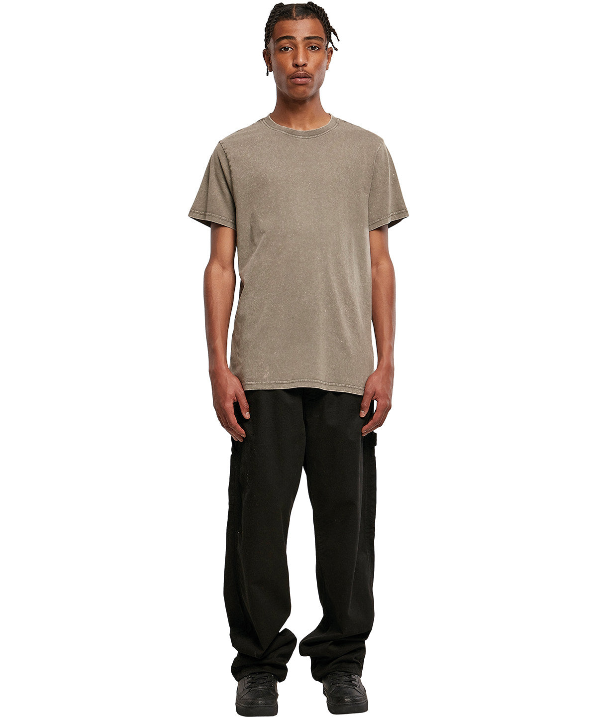 Build Your Brand BY190 Acid washed round neck tee
