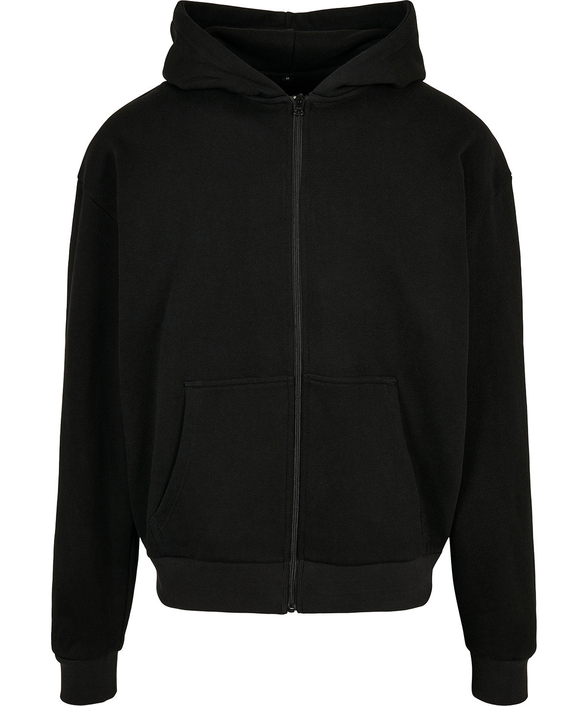 Build Your Brand BY192 Ultra heavy zip hoodie in Black