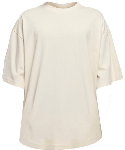 Build Your Brand BY193 Huge tee in White Sand