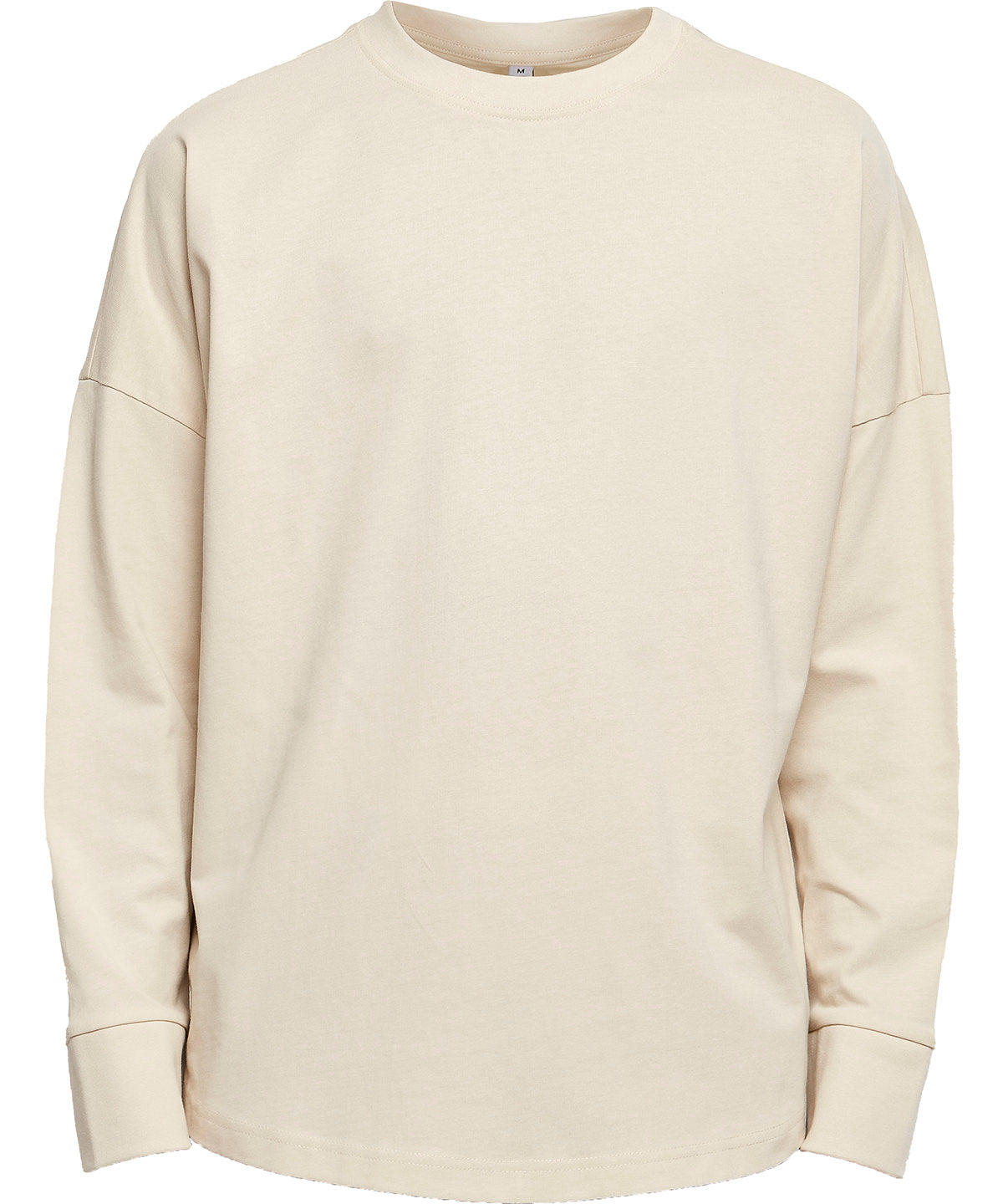 Build Your Brand BY198 Oversize cut on sleeve long sleeve in Sand