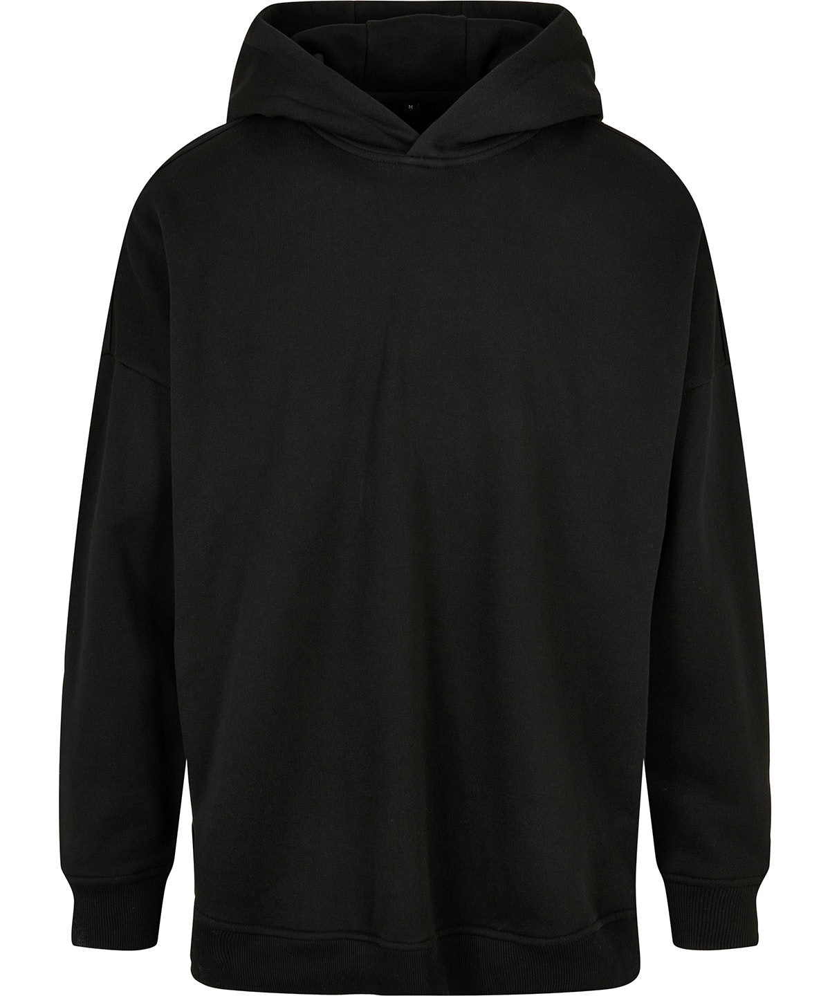 Build Your Brand BY199 Oversized cut-on sleeve hoodie in Black
