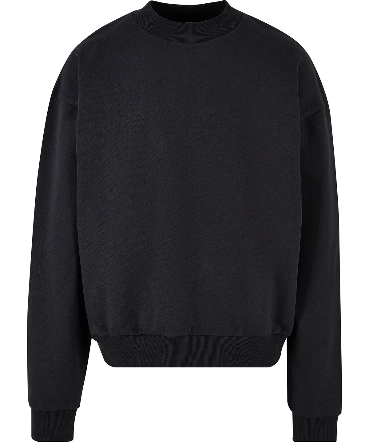 Build Your Brand BY205 Ultra-heavy cotton crew neck in Black