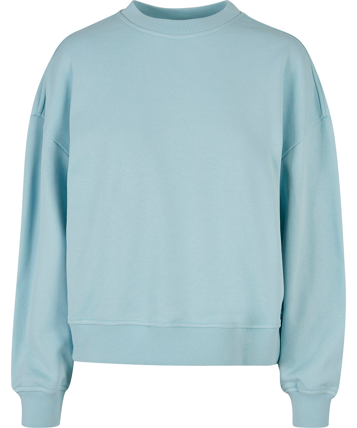Build Your Brand BY212 Women’s oversized crew neck sweatshirt in Ocean Blue
