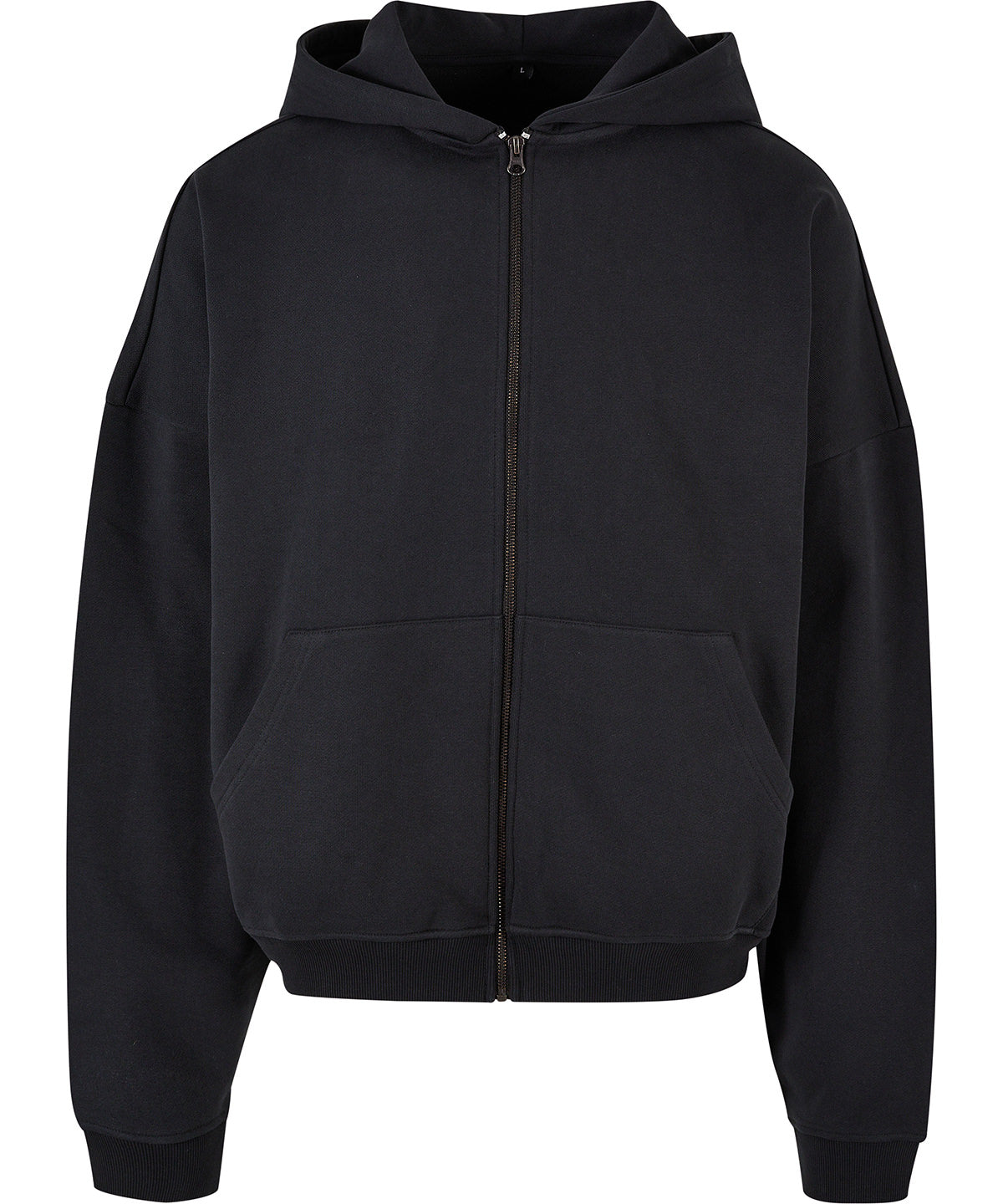 Build Your Brand BY254 90s zip hoodie in Black
