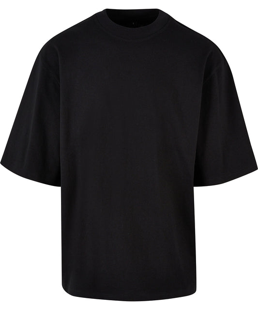 Build Your Brand BY256 Oversized sleeve tee in Black