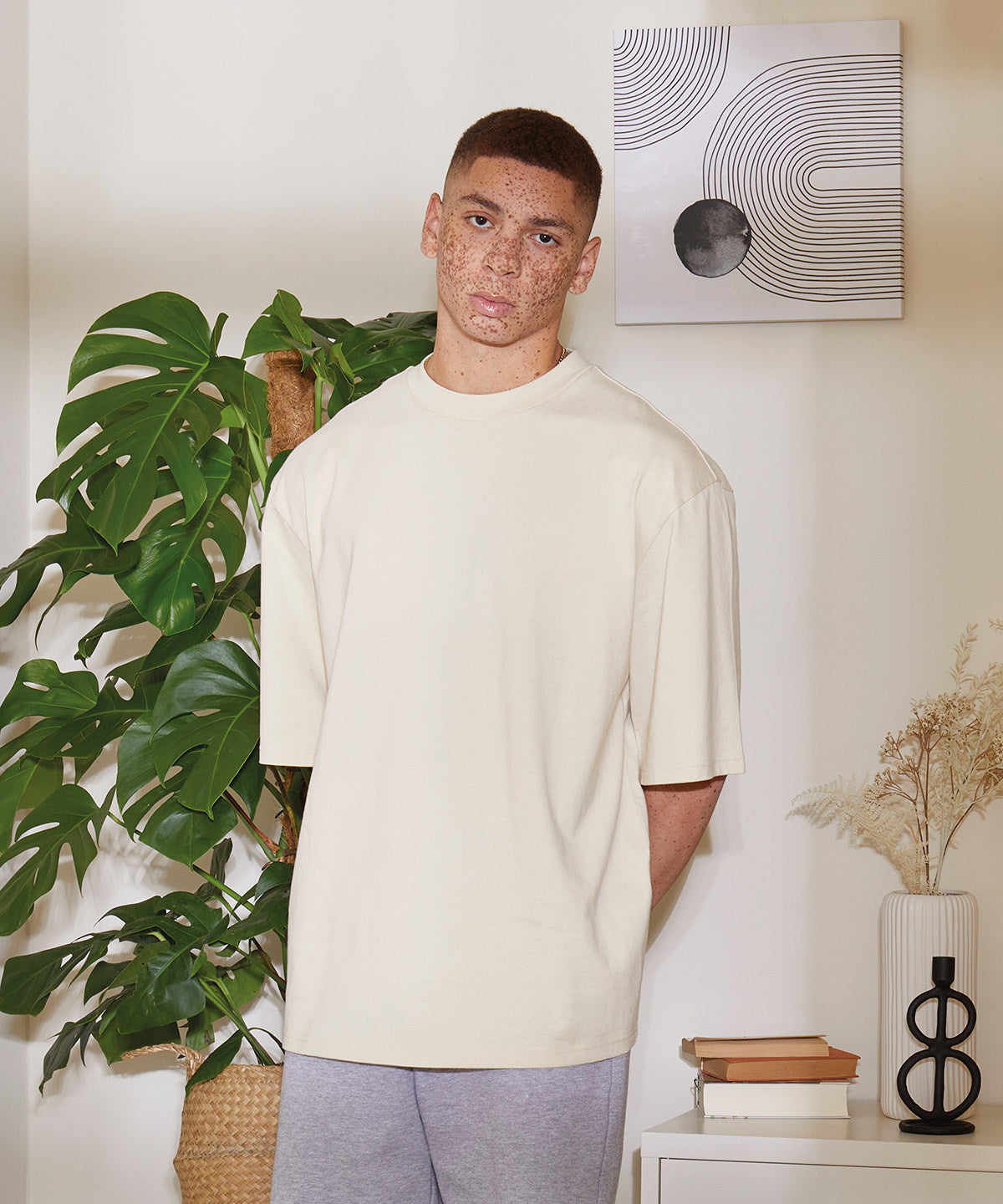 Build Your Brand BY256 Oversized sleeve tee