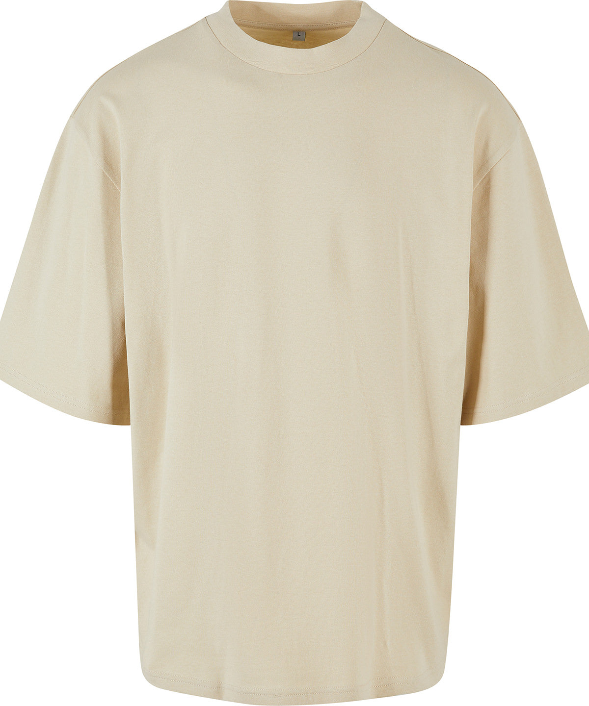 Build Your Brand BY256 Oversized sleeve tee in Sand