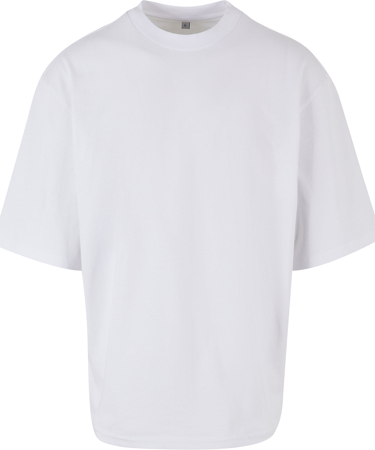 Build Your Brand BY256 Oversized sleeve tee in White