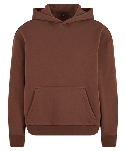Build Your Brand BY284 Fluffy hoodie in Chocolate Brown*