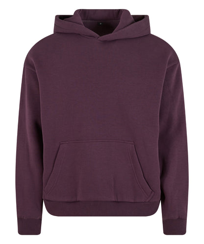 Build Your Brand BY284 Fluffy hoodie in Plum Purple*