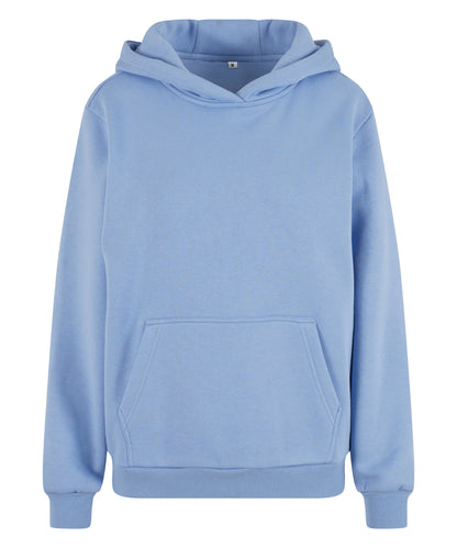 Build Your Brand BY289 Women’s fluffy hoodie in Powder Blue