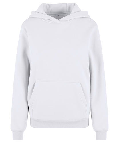 Build Your Brand BY289 Women’s fluffy hoodie in White