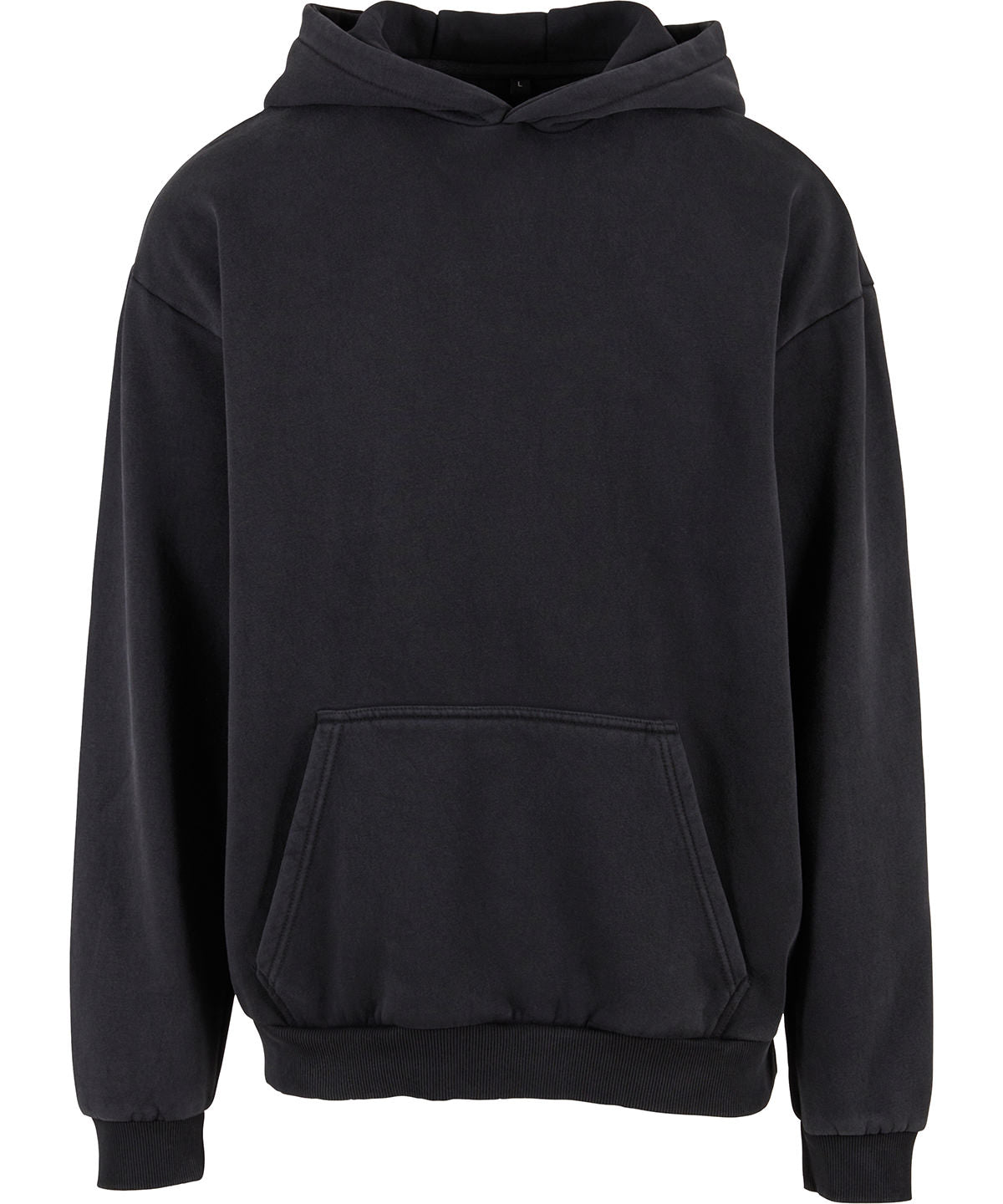 Build Your Brand BY294 Vintage heavy hoodie in Black