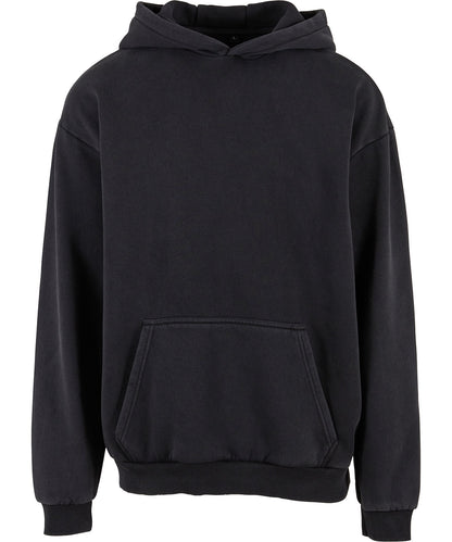 Build Your Brand BY294 Vintage heavy hoodie in Black