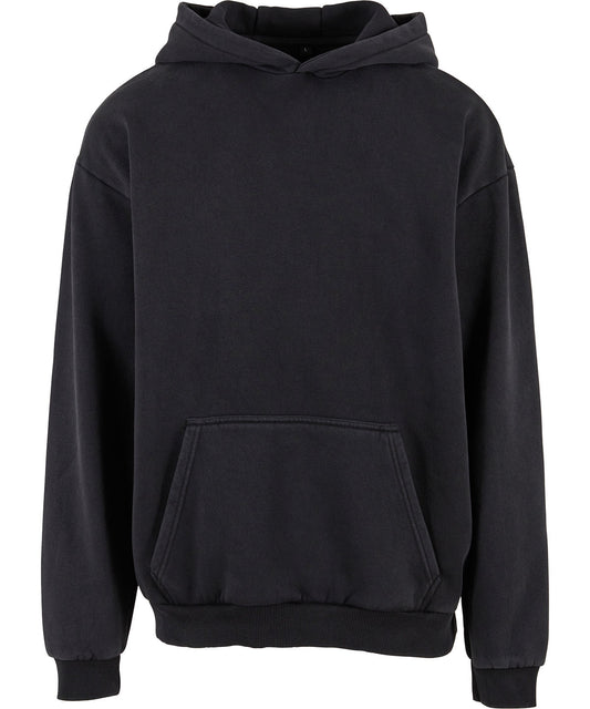 Build Your Brand BY294 Vintage heavy hoodie in Black