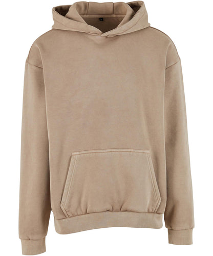 Build Your Brand BY294 Vintage heavy hoodie in Chalk Dust