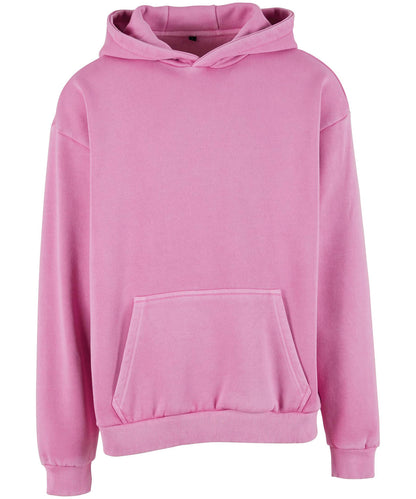 Build Your Brand BY294 Vintage heavy hoodie in Cool Pink