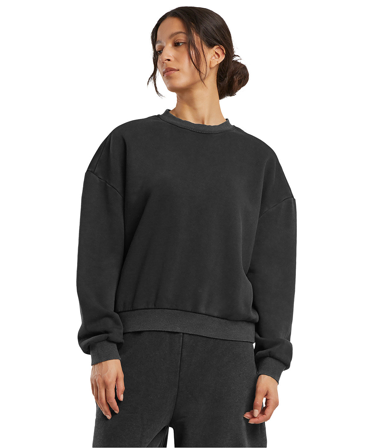 Build Your Brand BY301 Women’s vintage heavy crew neck