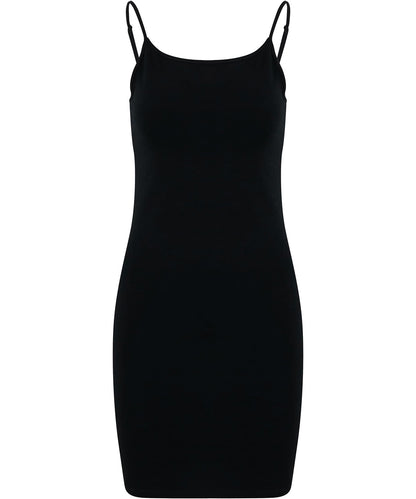 Build Your Brand BY313 Women’s stretch Jersey slim dress in Black