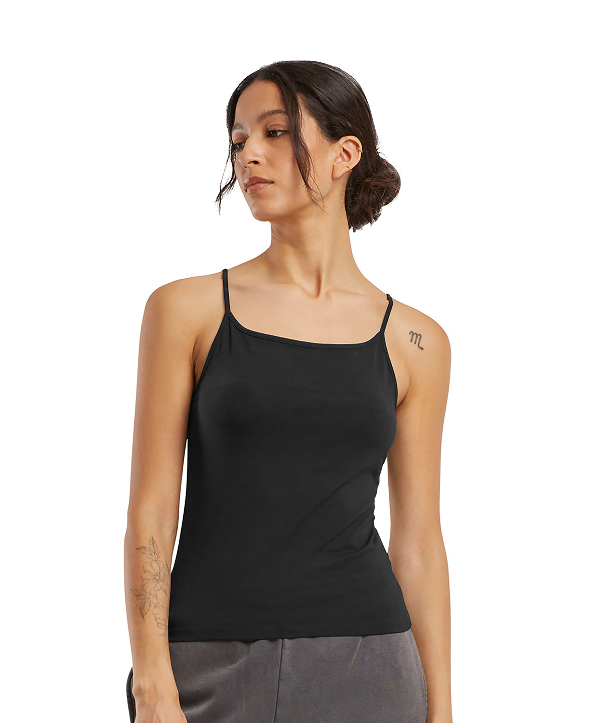 Build Your Brand BY314 Women’s stretch Jersey short slim top