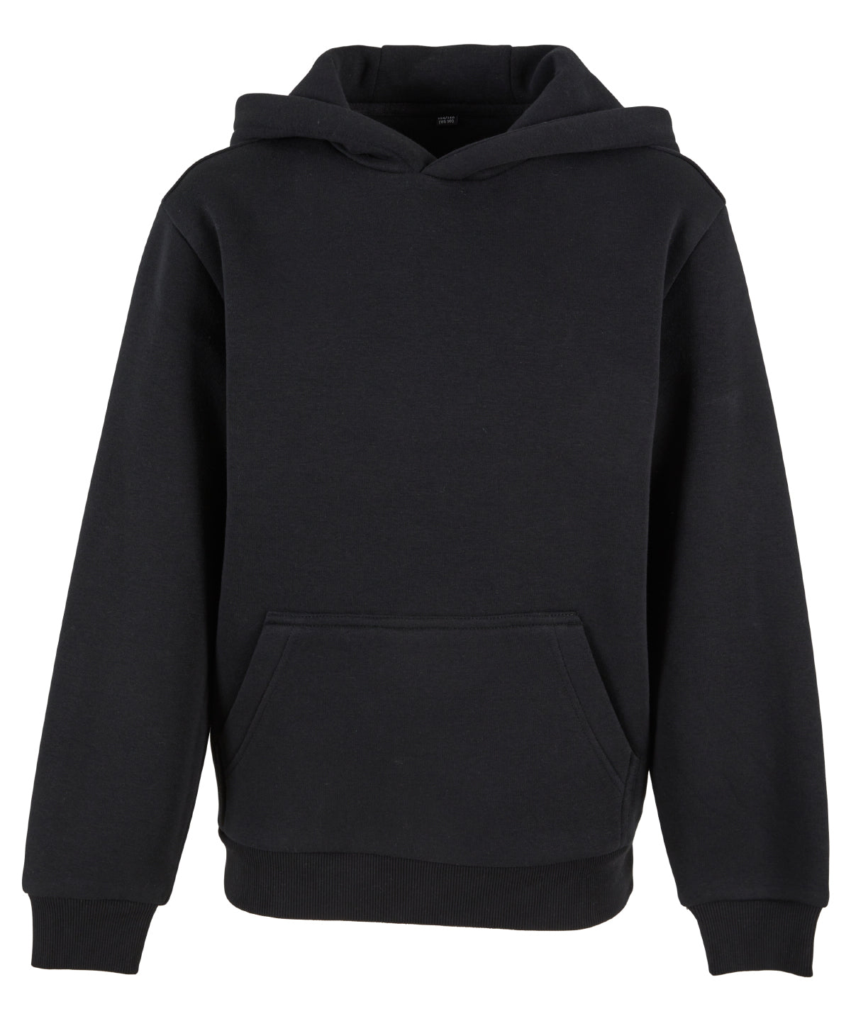 Build Your Brand BY315 Kids fluffy hoodie in Black