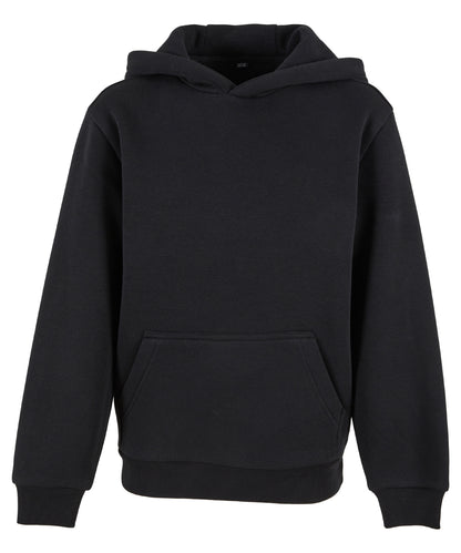 Build Your Brand BY315 Kids fluffy hoodie in Black