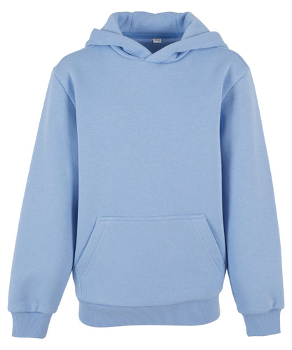 Build Your Brand BY315 Kids fluffy hoodie in Powder Blue
