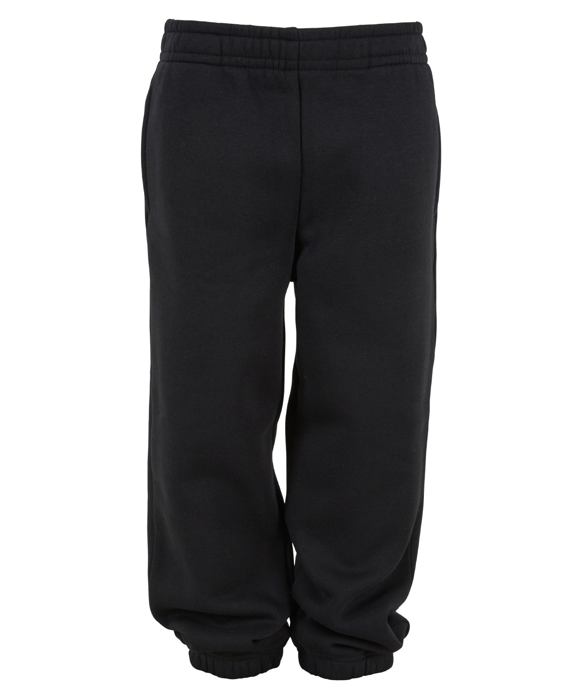 Build Your Brand BY317 Kids fluffy sweatpants in Black