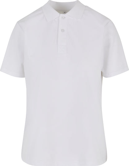Build Your Brand BY368 Women’s Sorona polo tee in White