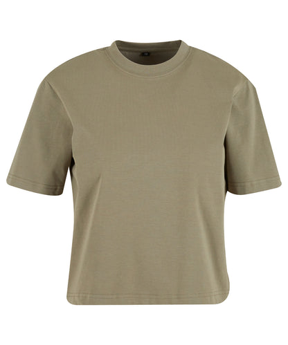 Build Your Brand BY369 Women’s Sorona loose-fit tee in Pale Olive