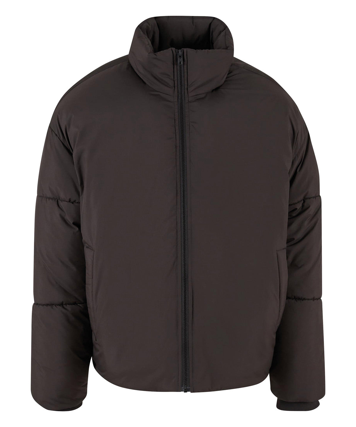 Build Your Brand BY383 Women’s loose puffer jacket in Black