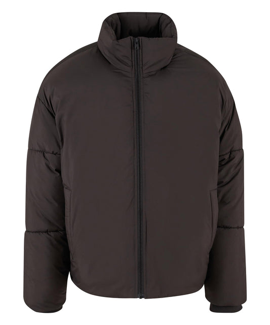 Build Your Brand BY383 Women’s loose puffer jacket in Black