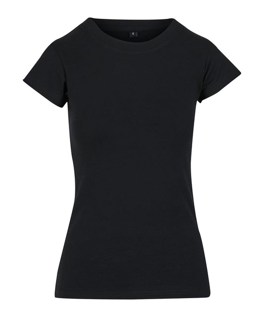 Build Your Brand BY384 Women’s stretch tee in Black