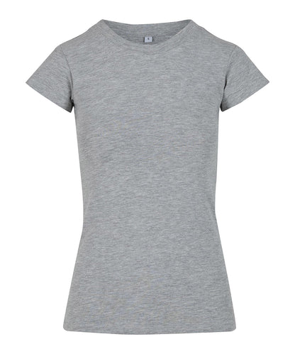 Build Your Brand BY384 Women’s stretch tee in Heather Grey