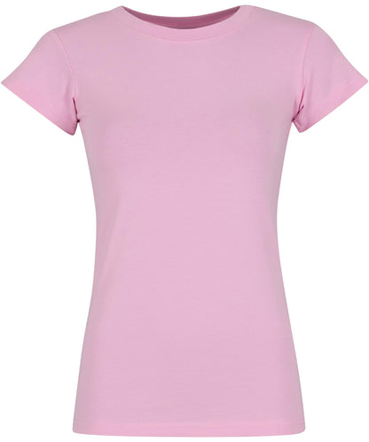 Build Your Brand BY384 Women’s stretch tee in Soft Pink