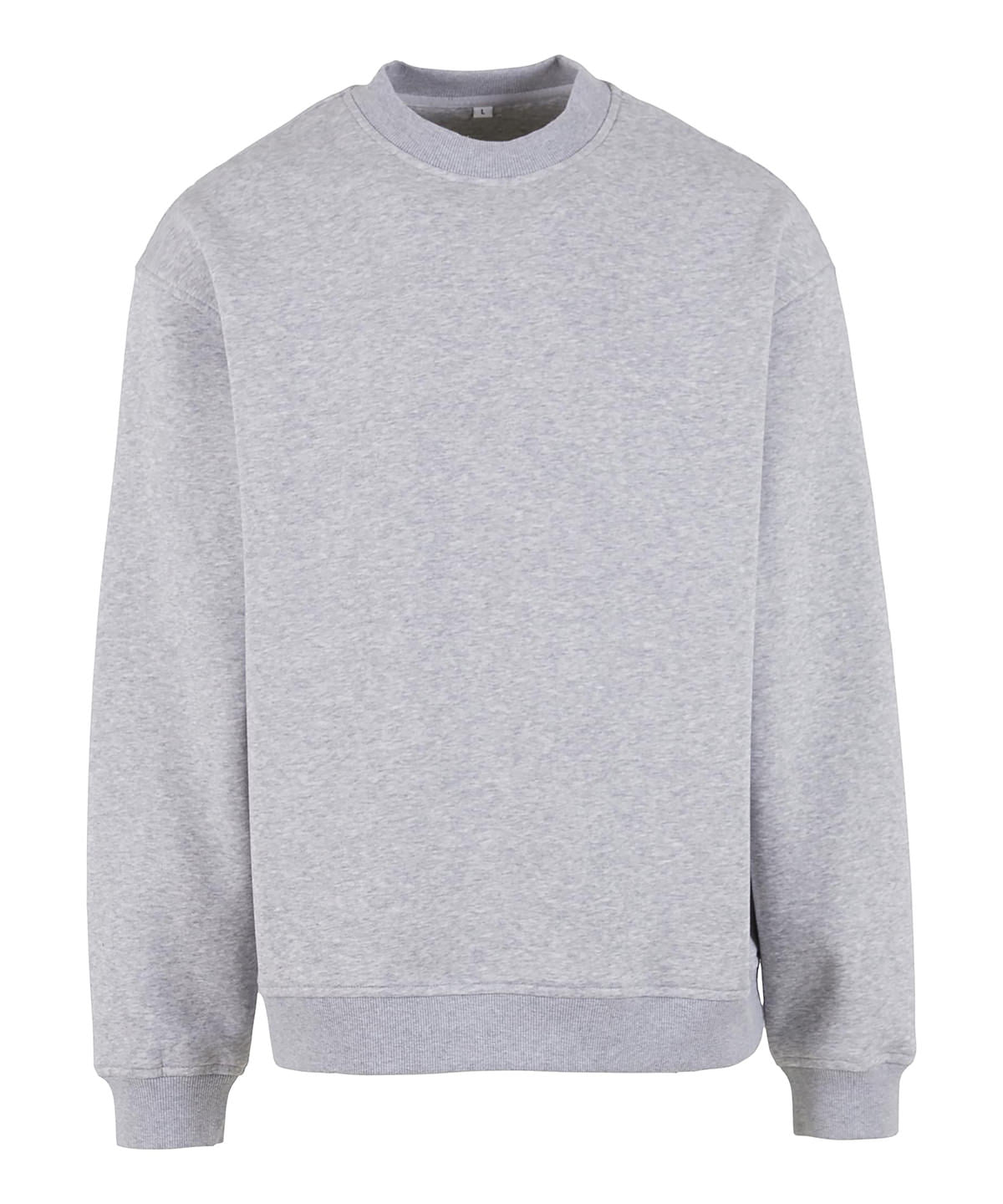 Build Your Brand BY409 Loose-fit sweatshirt in Heather Grey