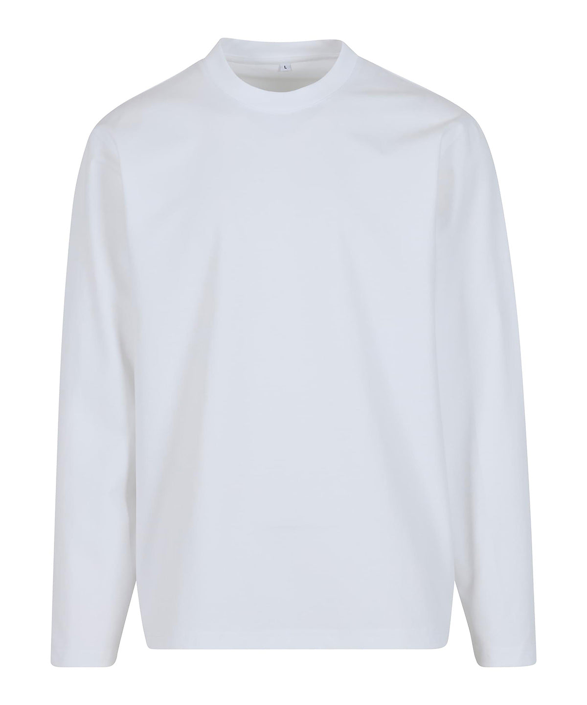 Build Your Brand BY420 Sorona loose long sleeve in White