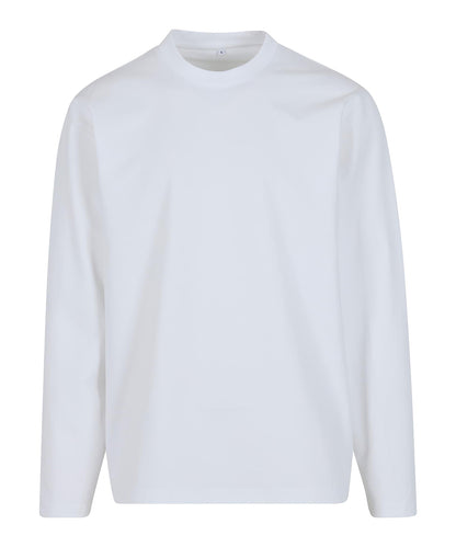 Build Your Brand BY420 Sorona loose long sleeve in White