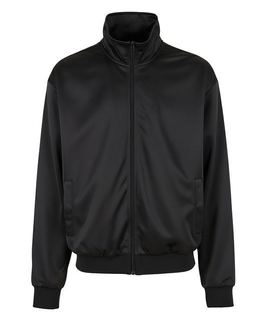 Build Your Brand BY425 Tricot track jacket in Black