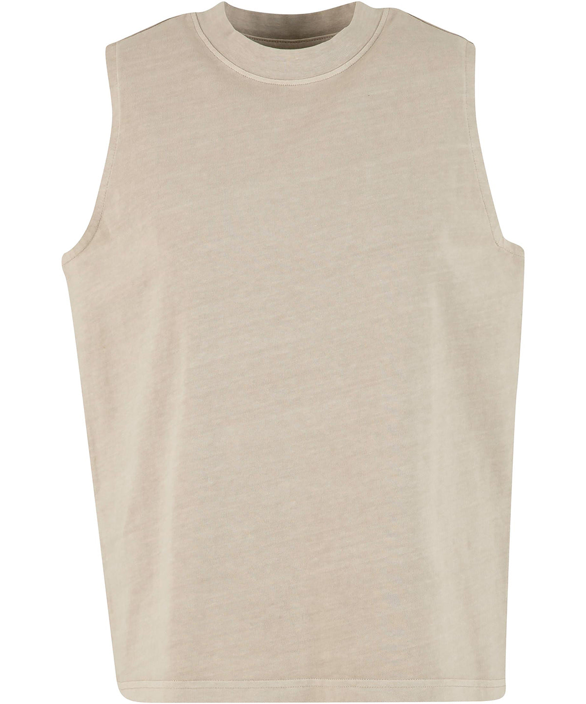 Build Your Brand BY429 Women’s vintage washed sleeveless tee in Chalk Dust