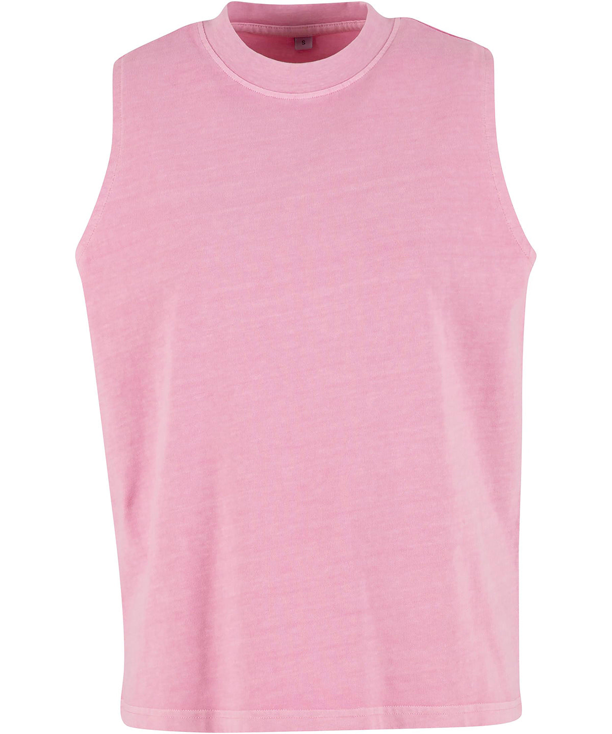 Build Your Brand BY429 Women’s vintage washed sleeveless tee in Cool Pink