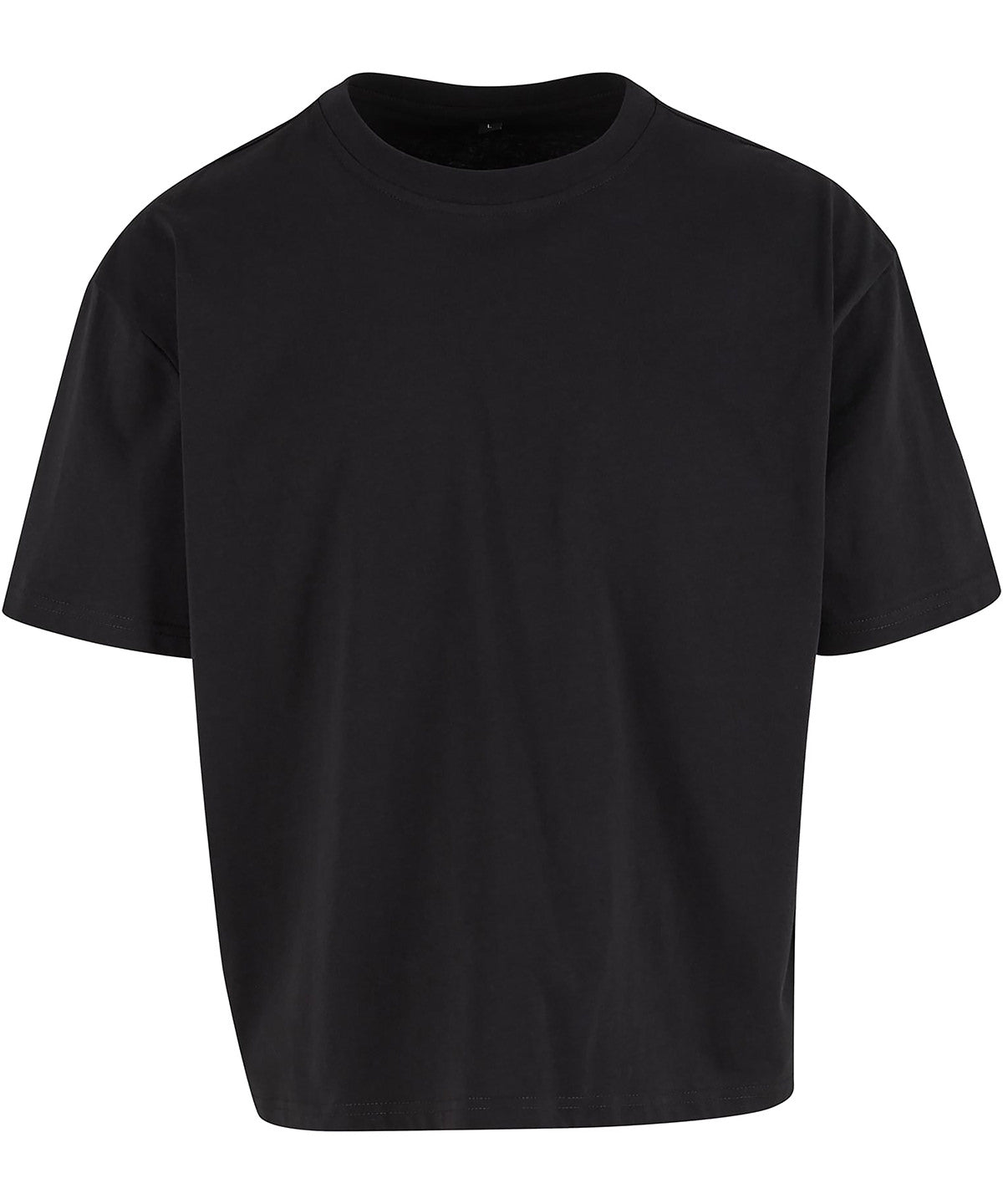 Build Your Brand BY439 Cropped oversize tee in Black