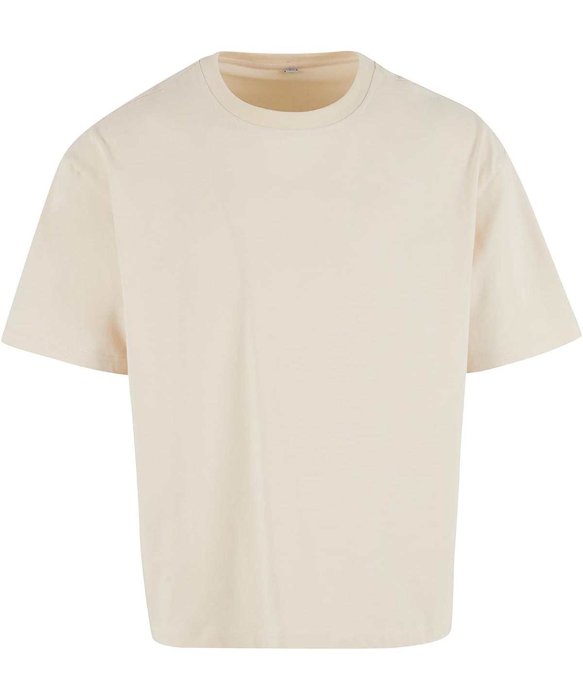 Build Your Brand BY439 Cropped oversize tee in Sand