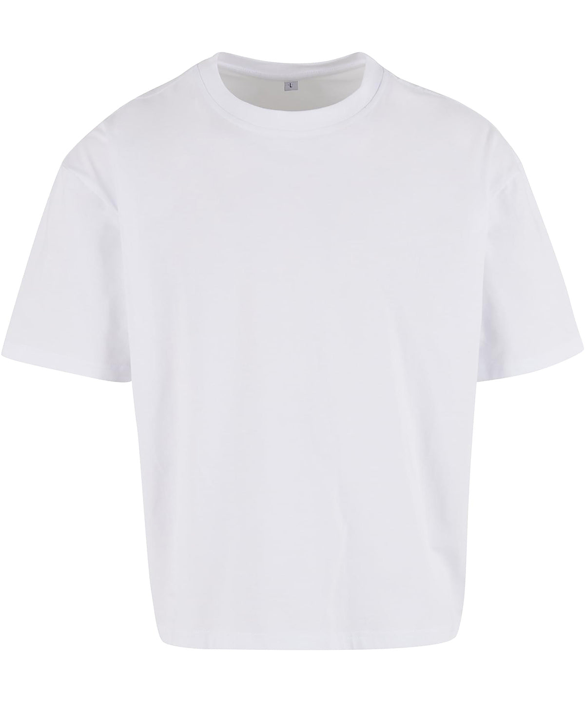 Build Your Brand BY439 Cropped oversize tee in White