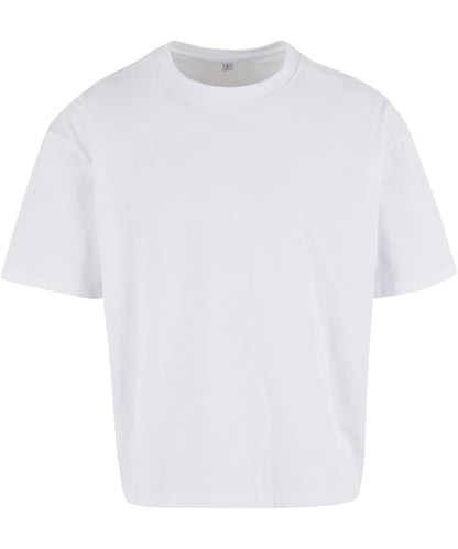 Build Your Brand BY439 Cropped oversize tee in White